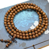Natural Sandalwood Wooden Prayer Beads Bracelets Buddhist Buddha Meditation
