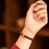 Pterocarpus Santalinus Zodiac Bracelet Lucky Beads Crafts