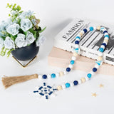 Ocean Series Wooden Bead String Anchor Rudder Tag Tassel Beaded DIY Kids Toys