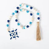 Ocean Series Wooden Bead String Anchor Rudder Tag Tassel Beaded DIY Kids Toys
