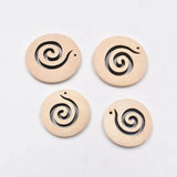 10Pcs Bohemian Style Wood Chips Hanging Earring Ornaments