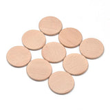 10Pcs/Pack Natural Beech Wood Disc Solid Wooden Chip Kids Handicraft Accessories