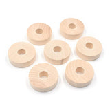 10Pcs Natural Big Hole Round Wood Chips Kids Wooden Toys DIY Handicraft