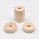 10Pcs Natural Big Hole Round Wood Chips Kids Wooden Toys DIY Handicraft