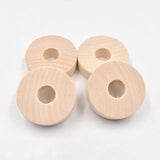 10Pcs Natural Big Hole Round Wood Chips Kids Wooden Toys DIY Handicraft