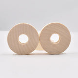 10Pcs Natural Big Hole Round Wood Chips Kids Wooden Toys DIY Handicraft