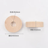 10Pcs Natural Big Hole Round Wood Chips Kids Wooden Toys DIY Handicraft