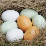Easter Wooden Artificial Eggs Kids Toys DIY Creative Painted Graffiti