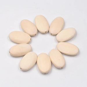 10Pcs/Pack Natural Elliptic Shaped Grass Wood Chips Earring Ornaments