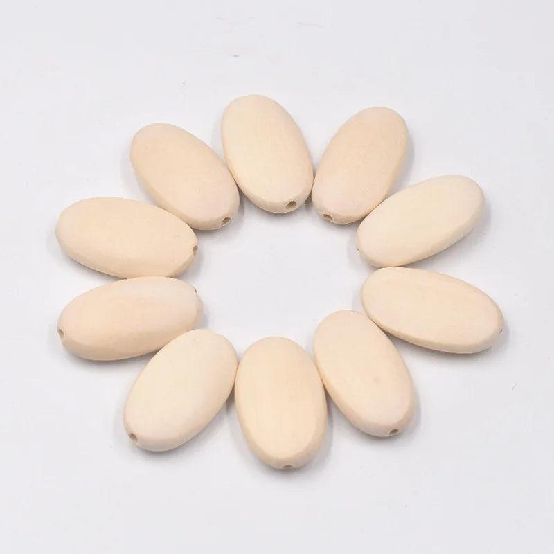 10Pcs/Pack Natural Elliptic Shaped Grass Wood Chips Earring Ornaments