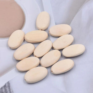 10Pcs/Pack Natural Elliptic Shaped Grass Wood Chips Earring Ornaments