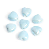 10pcs Heart Shape Ceramic Charms For Jewelry Making Beads Boho Porcelain Beads