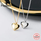 Trustdavis 925 Silver Romantic Heart Pendant Necklace For Women Wedding