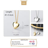 Trustdavis 925 Silver Romantic Heart Pendant Necklace For Women Wedding