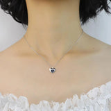 Trustdavis 925 Silver Romantic Heart Pendant Necklace For Women Wedding