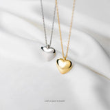 Trustdavis 925 Silver Romantic Heart Pendant Necklace For Women Wedding
