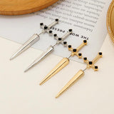 Gothic Kinitial Sword Earrings for Women Vintage Punk Crystal Ear Jacket