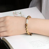 Green Sandalwood Jade Beads Buddhist Meditation Bracelet