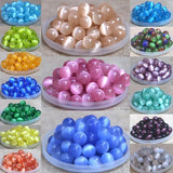 4-12mm Natural Multicolor Cat's Eye Beads Loose Spacer Beads for DIY Bracelet