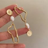 Long Baroque Pearl Earrings French Retro Jewelry Party Accessories