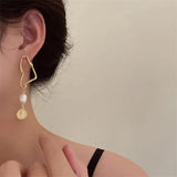 Long Baroque Pearl Earrings French Retro Jewelry Party Accessories