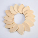 10Pcs Natural Teardrop Wood Chips Earring Ornaments