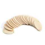 10Pcs Natural Teardrop Wood Chips Earring Ornaments