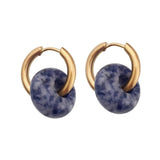 Bohemian Stone Dangle Hoop Earrings Statement Oorbel Jewelry