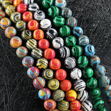 Malachite Beads Loose Spacer Beads for Jewelry Making DIY 15 Inch