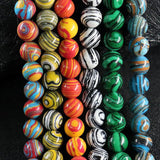 Malachite Beads Loose Spacer Beads for Jewelry Making DIY 15 Inch