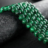 Malachite Beads Loose Spacer Beads for Jewelry Making DIY 15 Inch