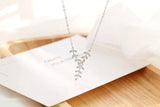925 Silver Leaves Necklace Pendant for Women Gift