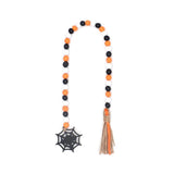 Halloween Wooden Beads Wreath Spider Hat DIY Party Decor