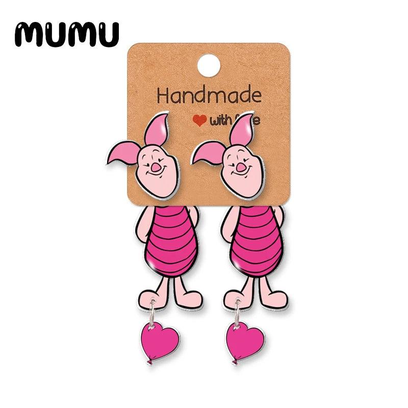 Cartoon Piglet Stud Earring Epoxys Jewelry Resin Acrylic Earrings