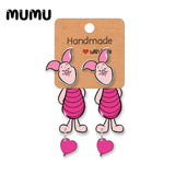 Cartoon Piglet Stud Earring Epoxys Jewelry Resin Acrylic Earrings