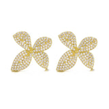 Butterfly CZ Zirconia Stud Earrings for Women
