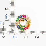 Geometric Rhinestone Stud Earrings for Women Wedding Party Jewelry