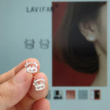925 Silver Zodiac OX Cow Stud Earrings For Girl