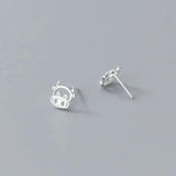 925 Silver Zodiac OX Cow Stud Earrings For Girl
