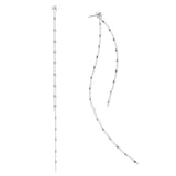 925 Silver French Style Tassel Zircon Earrings