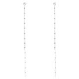 925 Silver French Style Tassel Zircon Earrings