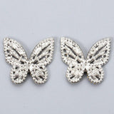 Rainbow Butterfly Stud Earrings Rhinestone Insect Jewelry