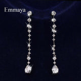 Cubic Zircon Long Shape Earrings for Women