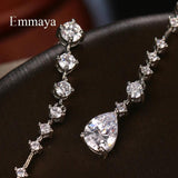 Cubic Zircon Long Shape Earrings for Women