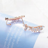 925 Silver Zirconia Angel Wings Stud Earrings For Women