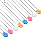 925 Silver Opal Hamsa Hand Choker Pendant KLTN015