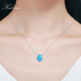 925 Silver Opal Hamsa Hand Choker Pendant KLTN015