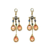 Vintage Baroque Tassel Drop Earrings French Red Fairy Earrings