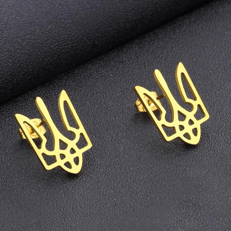 Ukraine Earrings for Women Girls Silver Ethnic Jewelry
