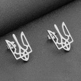 Ukraine Earrings for Women Girls Silver Ethnic Jewelry